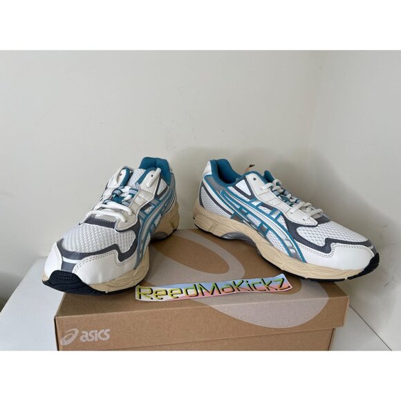 Asics Gel NYC 2055 Cream Blue Teal WOMENS SIZES UNISEX - Picture 4 of 8